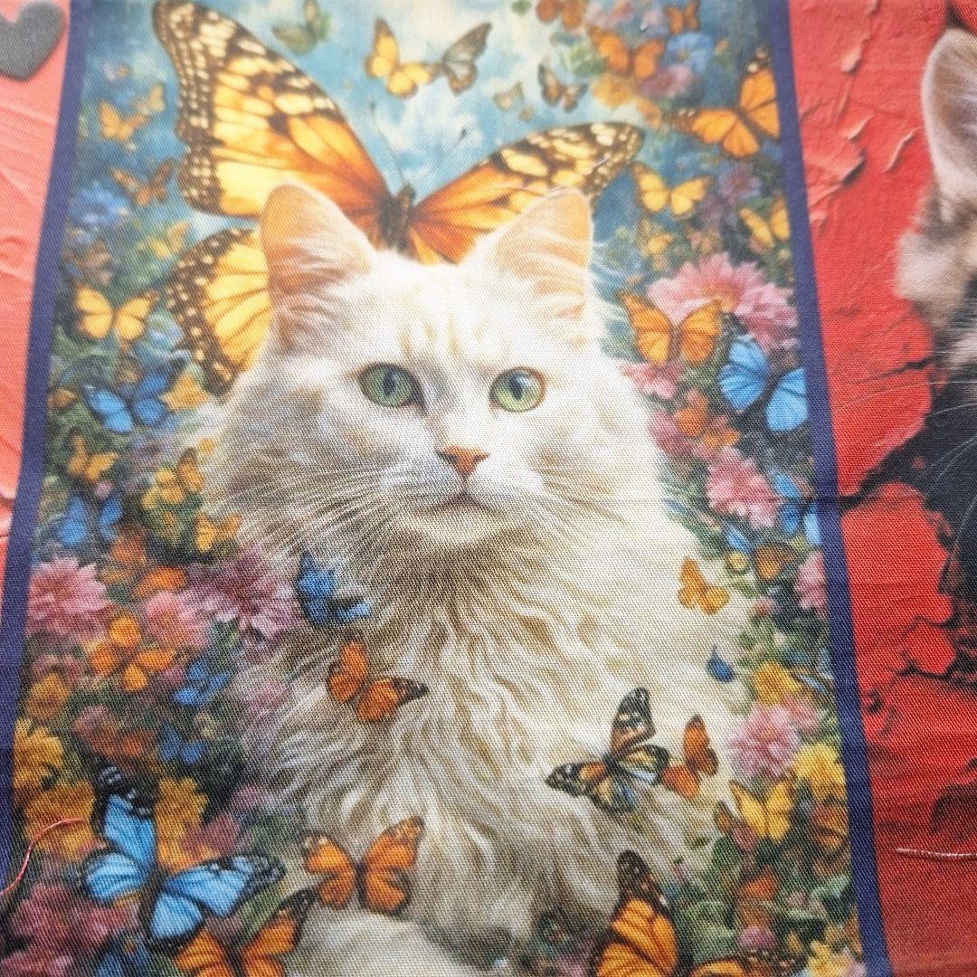 ねこパネル生地　ハンドメイド