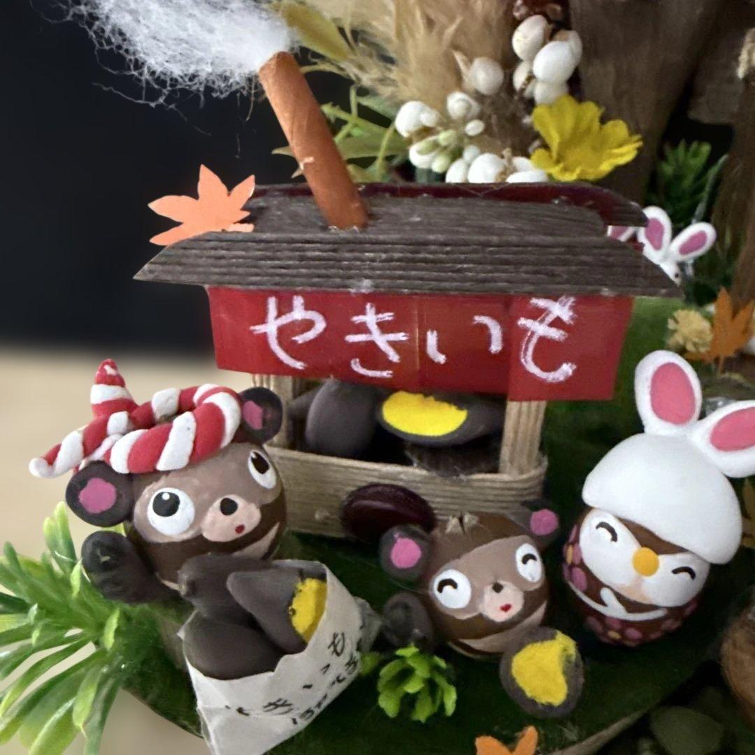 どんぐりアート♡秋のオブジェライト付き♡