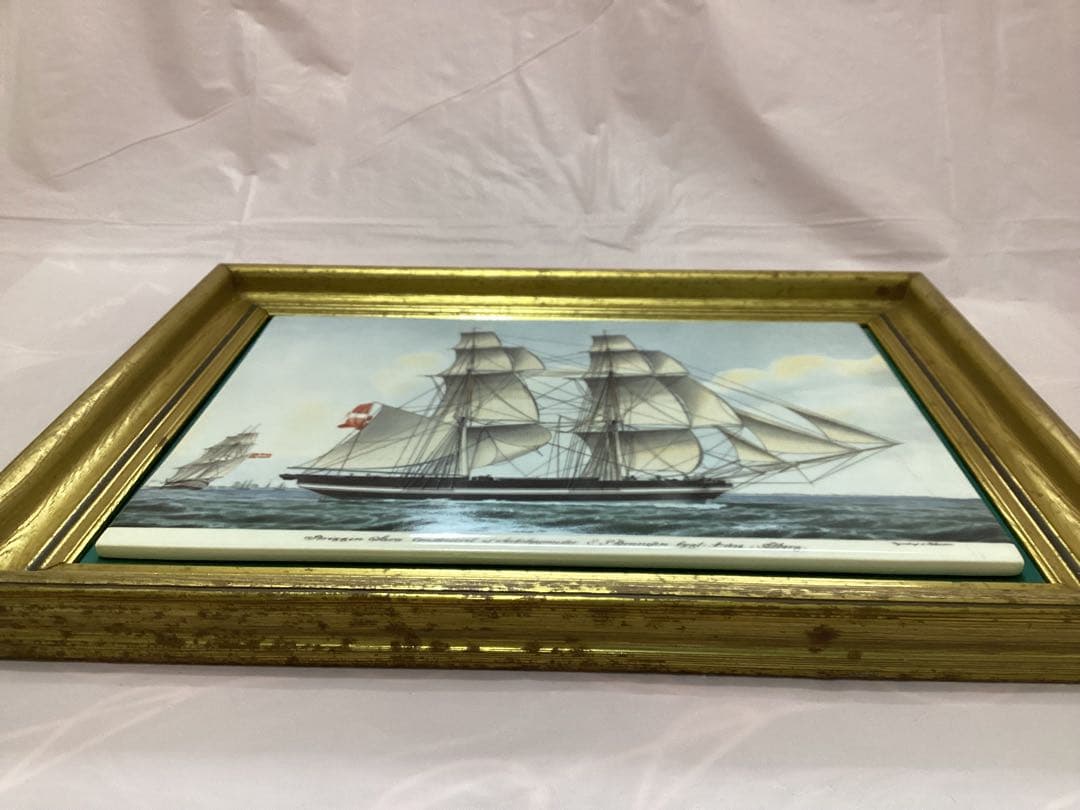 ロイヤルコペンハーゲン　ビングオーグレンダール　陶板画　希少品　デンマーク帆船
