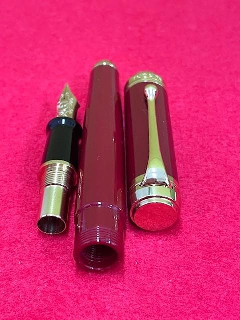 未使用品 AURORA アウロラ万年筆 タレンタム ボルドー 14k EF 即送
