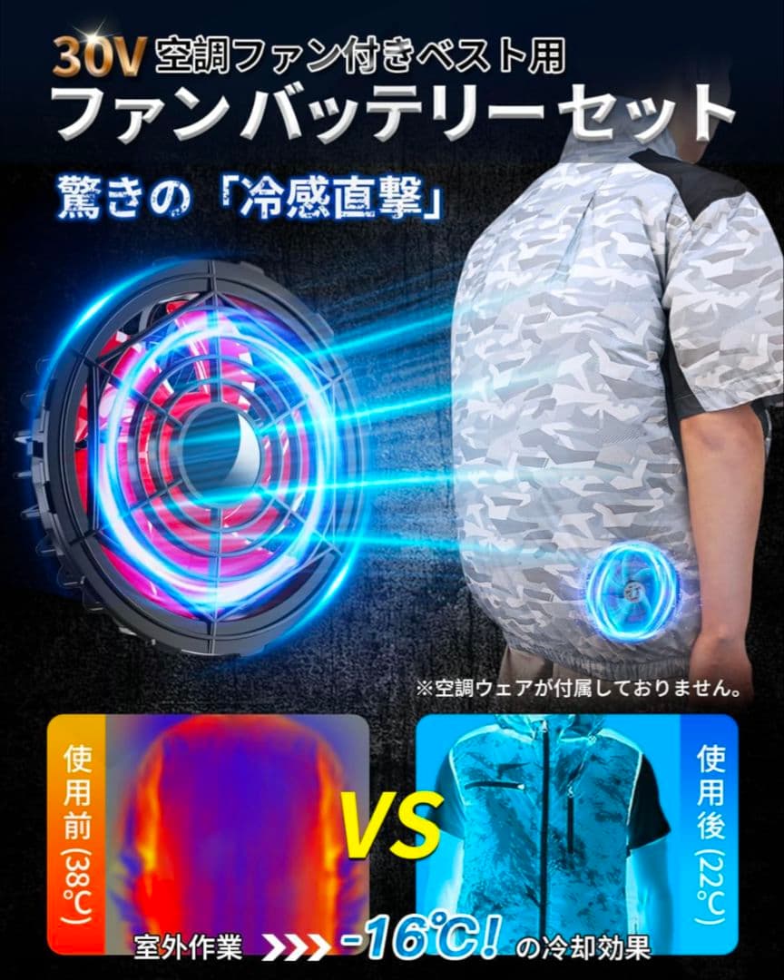 30Vファンバッテリーセット 40000mAh