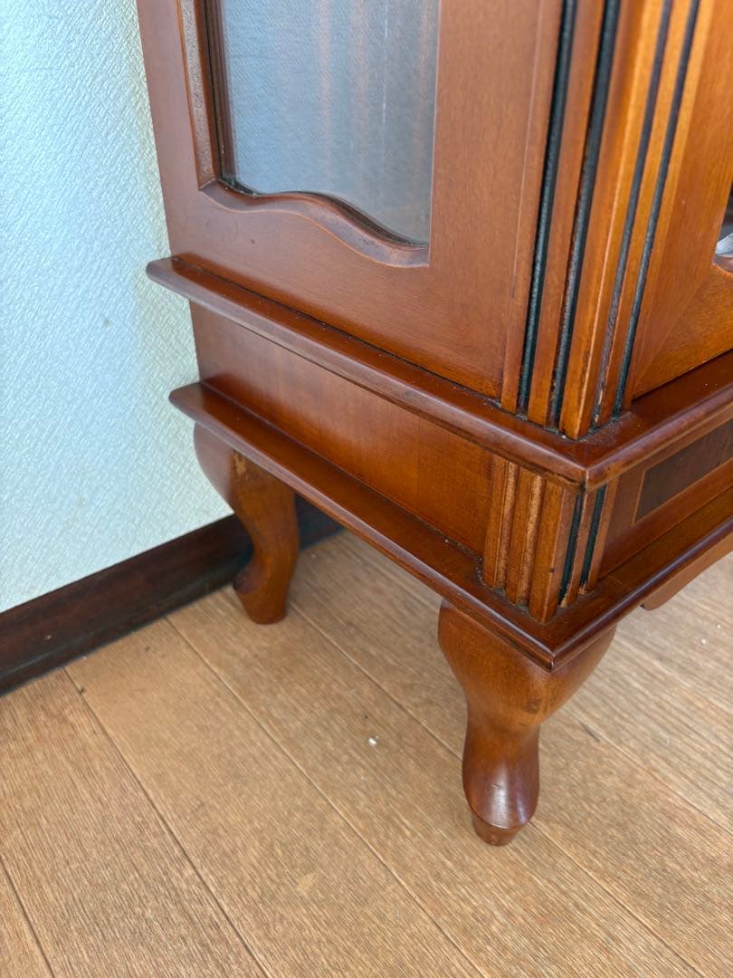 姫路発 ガラスキャビネット 猫脚 キャビネット コレクションケース