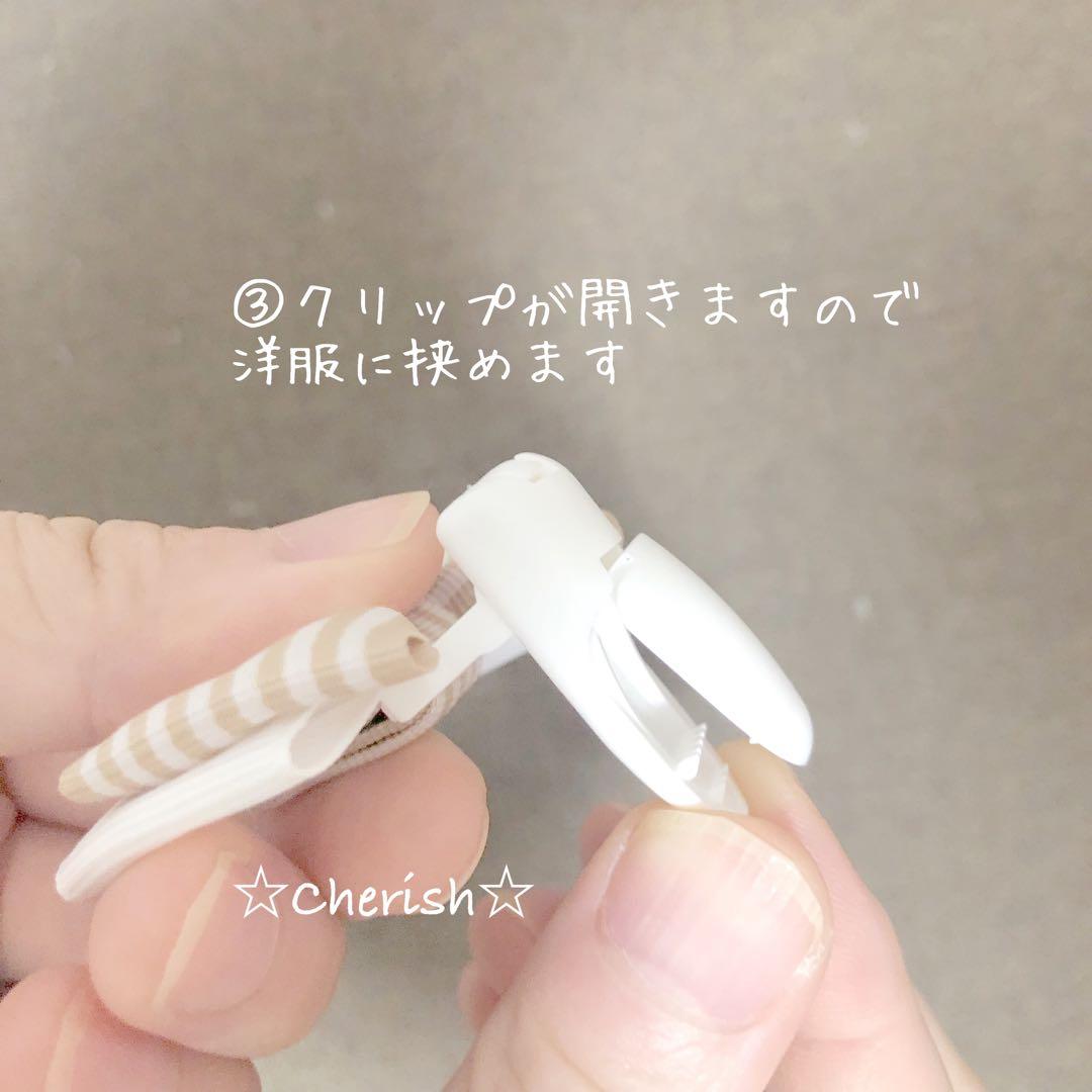 ☆リボン名札クリップ なふだちゃん ひまわり柄×パステルイエロー☆再販6